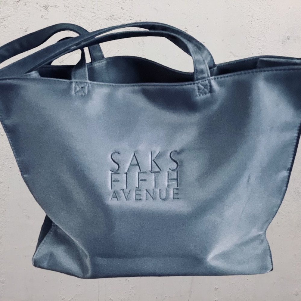 Vintage Genuine SAKS FIFTH AVENUE Navy Tote